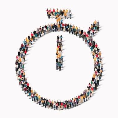 insanlar saat vektör şekil