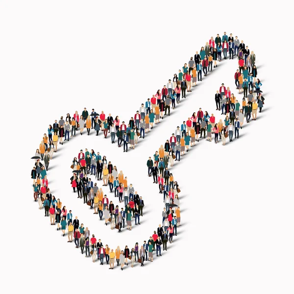 People  shape  key group — Stock Photo, Image