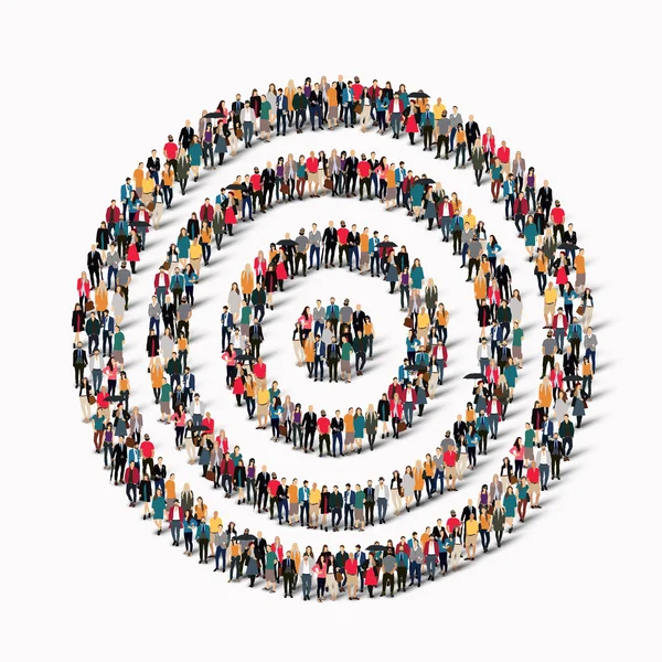 Group  people  shape  target goal — Stock Photo, Image