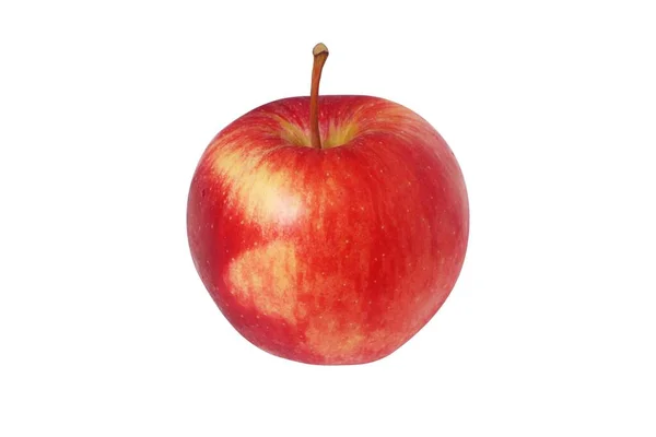 Roter Apfel Isoliert Auf Weißem Hintergrund Mit Clipping Pfad — Stockfoto