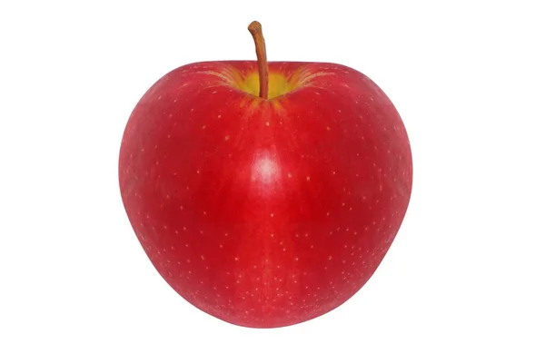 Röd Apple Isolerad Vit Bakgrund Med Klippning Väg — Stockfoto