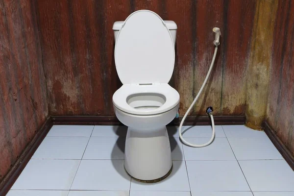 Toalete Com Chuveiro Bidé Banheiro — Fotografia de Stock