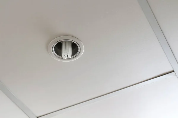 Lampada Fluorescente Sul Soffitto Nella Stanza — Foto Stock