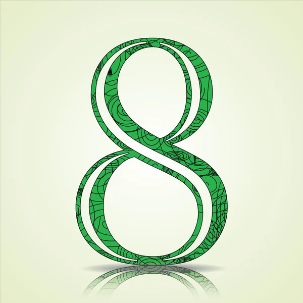 Number of Collection made of swirls - 8 — Stock Vector