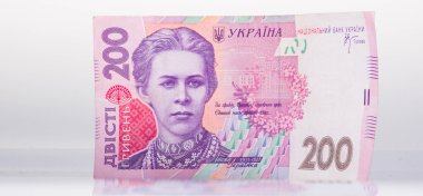 Ukrayna para i 200 Uah beyaz arka plan üzerinde izole