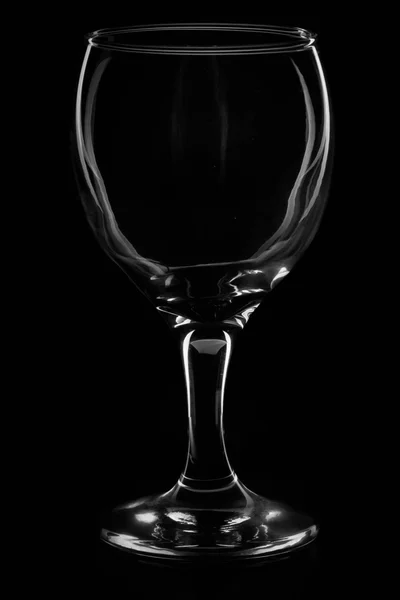 Vaso de vino blanco vacío — Foto de Stock
