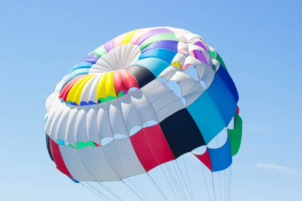 Colorful Stripes Parachute Sky Clouse — Stock Photo, Image