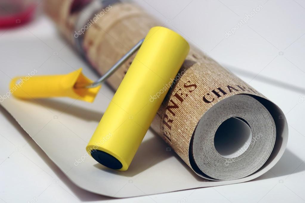 How to a wallpaper | Wallpapers and roller — Stock Photo © scherbinator