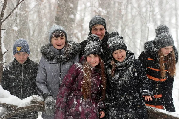 Friends in winter — Stock Photo, Image