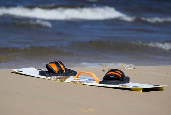 Board kite på stranden — Stockfoto