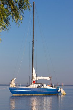 Beyaz yelken ile yat