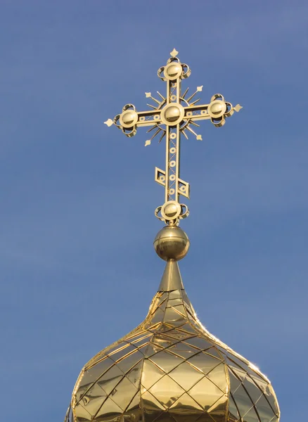 Gold Christian cross — Stock Photo, Image