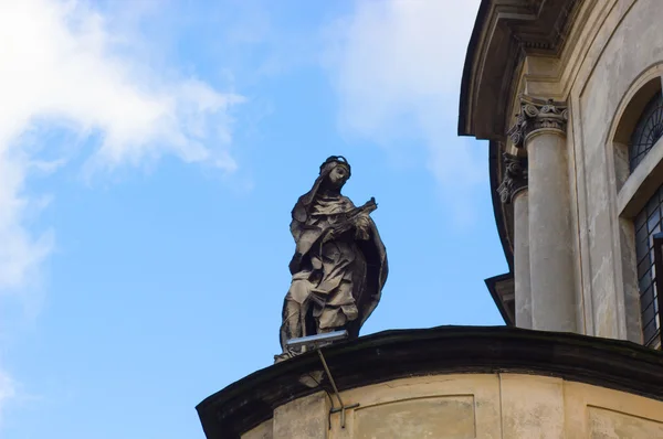 Sculpturi în piața centrală din Lviv, Ucraina. Clouse up — Fotografie, imagine de stoc