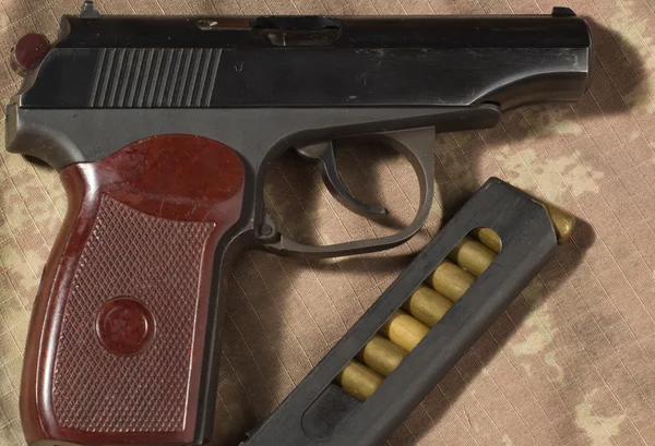 Makarov pistol ammunition — Stock Photo, Image