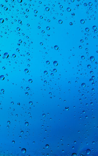 Background of water drops on glass