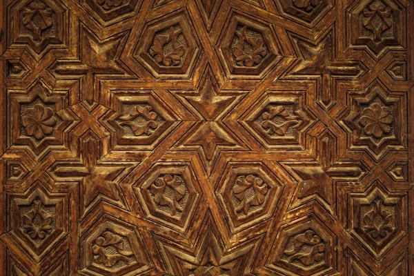 Exterior Antique Wooden Door Texture — Stock Photo, Image