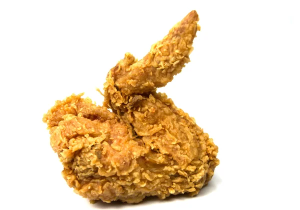 Fried chicken on white background — Stock Photo, Image