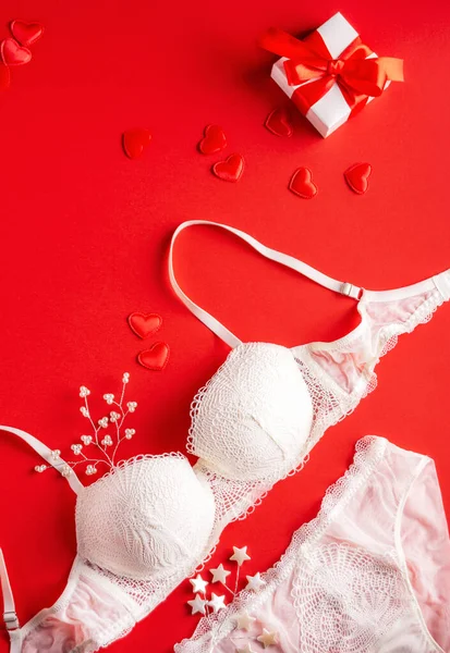 Concept Collecting New Year Christmas Gifts Delicate Lace Bra Panties Stock  Photo by ©pro.elena@list.ru 416687670