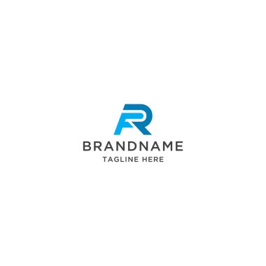 Harf FR RF logo tasarım şablonu vektörü