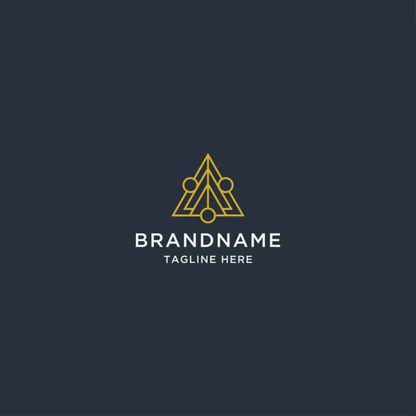 Icône Abstraite Logo Triangle Sacré Design Élégant Luxe Vecteur Modèle — Image vectorielle