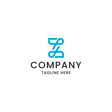 Z harfi logo tasarım şablonu vektörü