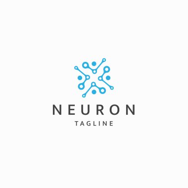 Nöro logo tasarım şablonu düz vektör
