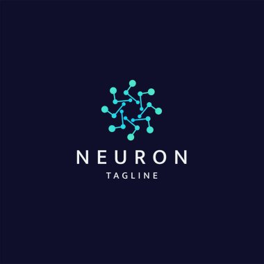 Nöro logo tasarım şablonu düz vektör
