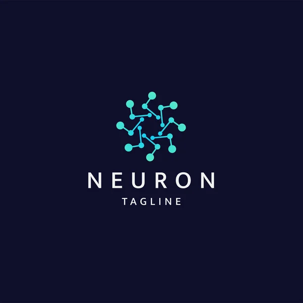 Nöro logo tasarım şablonu düz vektör
