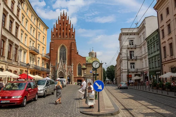 Cracovia Polonia Julio 2018 Iglesia Santísima Trinidad Plac Dominikanski Por —  Fotos de Stock