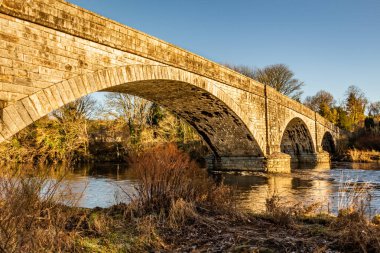 Ken Köprüsü, güneşli bir kış günü, New Galloway, Dumfries ve Galloway, İskoçya