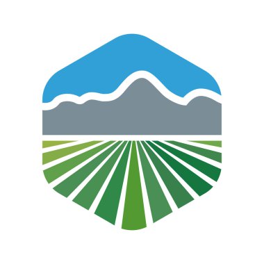 Alan Doğa Manzarası Logo Vektör Şablonu