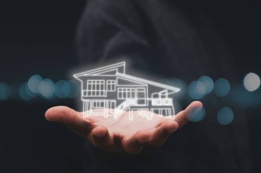 Sanal bilgi merkezini elimizde tutma işi. Gayrimenkul yatırım kavramı.