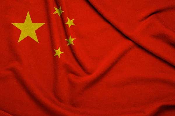 Piękna Republika Chin Flagi Chiny Duży Kraj Wysoki Wzrost Gospodarczy — Zdjęcie stockowe