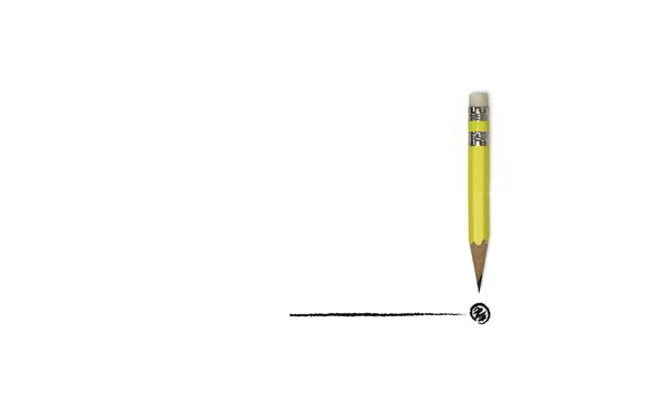 Isolated Yellow Pencil Creative Idea Concept Design — Stock Photo, Image