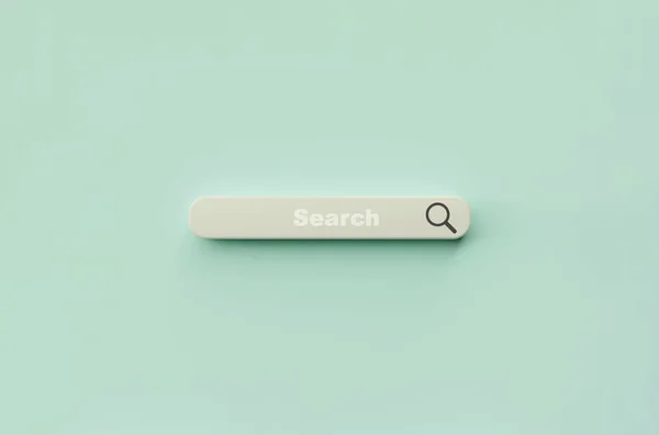 Minimal Design Search Bar Blue Background Web Search Engine Concept — Stock Photo, Image