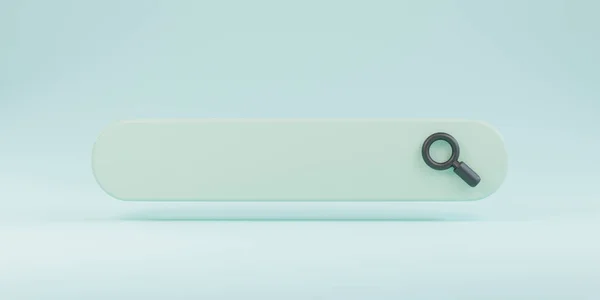 Minimal Design Search Bar Μεγεθυντικό Φακό Μπλε Φόντο Web Search — Φωτογραφία Αρχείου