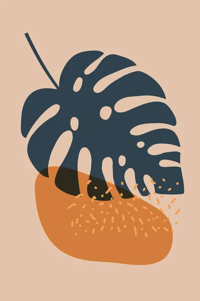추상적 손으로 스타라 창조적 콜라주 현대의 디자인 캔버스 프린트 포스터 — 스톡 벡터