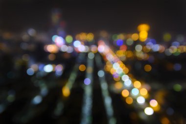 Cityscape gece bokeh