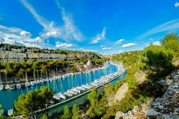 Bağlantı noktası Miou güneşli bir gün, Cassis, Fransa