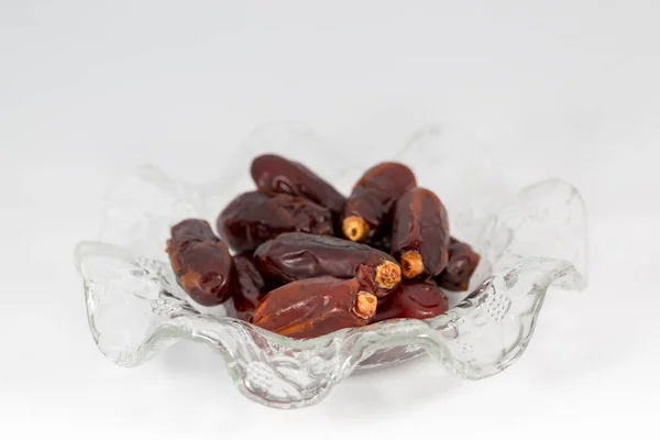 Dried Date Fruit White Background — Stock Photo, Image