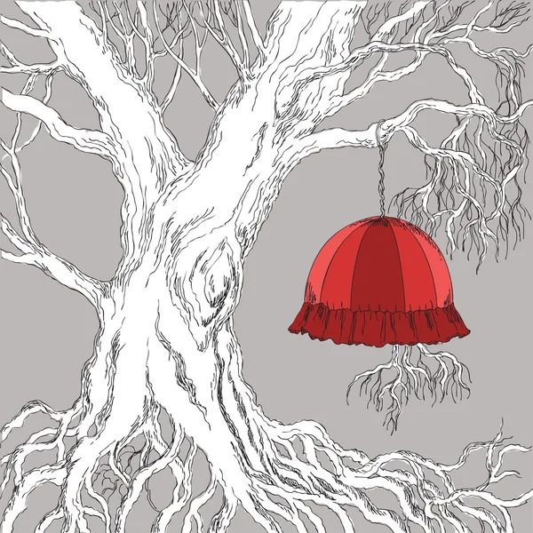 Abajur ile ağacı — Stok Vektör