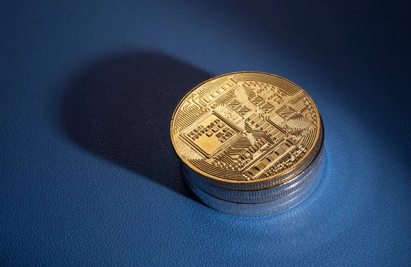 Macro shot of a bit coin crypto currency