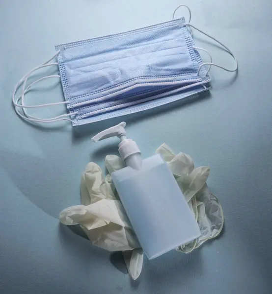 Disinfezione Delle Mani Liquido Detergente Igienico Covid — Foto Stock