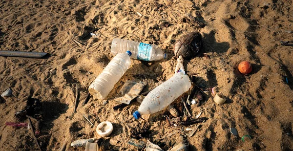 Playa Sri Lanka Está Contaminada Con Basura — Foto de Stock