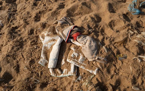 Sri Lankas Strand Ist Mit Müll Verschmutzt — Stockfoto