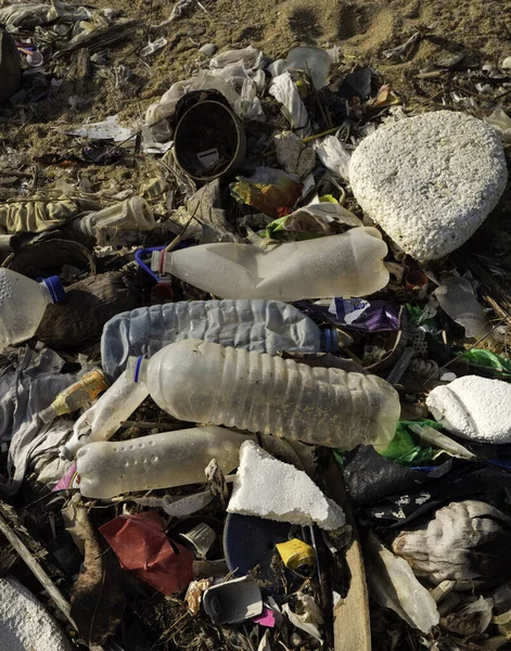 Playa Sri Lanka Está Contaminada Con Basura — Foto de Stock