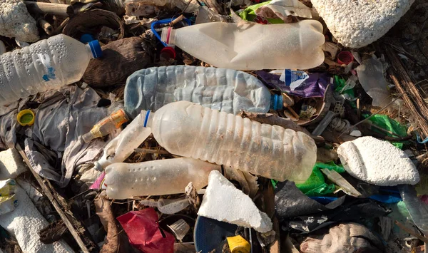 Playa Sri Lanka Está Contaminada Con Basura — Foto de Stock