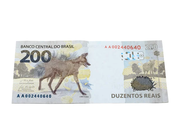 Waluta Pieniądza Brazylijskiego 200 Reais — Zdjęcie stockowe