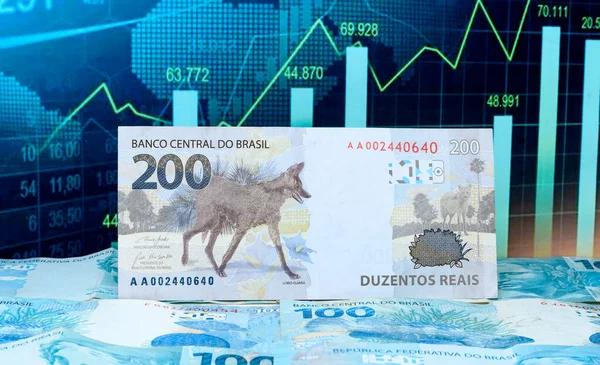 Brasiliansk Valuta 200 Reais — Stockfoto