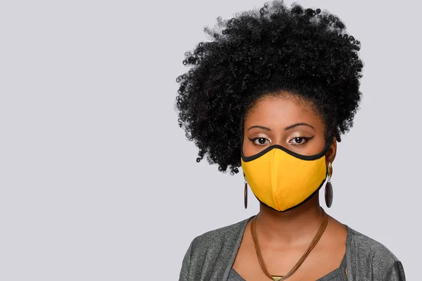Teenage Girl Wearing Face Protection Mascara Covid Coronavirus — Stock Photo, Image